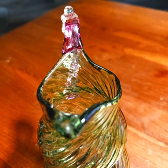 Studio glass pitcher by OFF CENTER artist Ed Francis 1997 - Picture 3 of 7